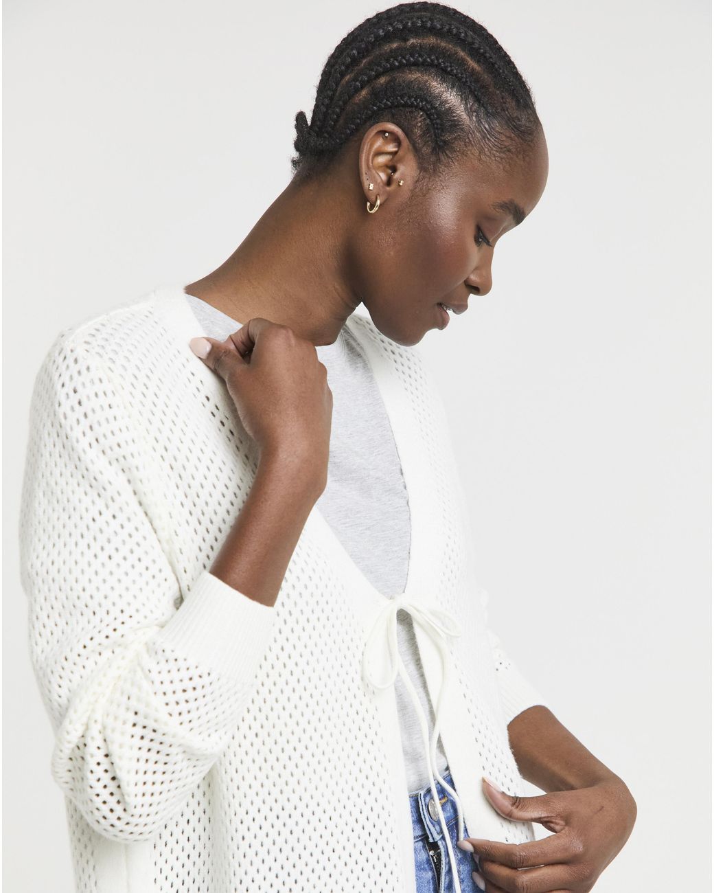Simply Be Blue Crochet Maxi Cardigan