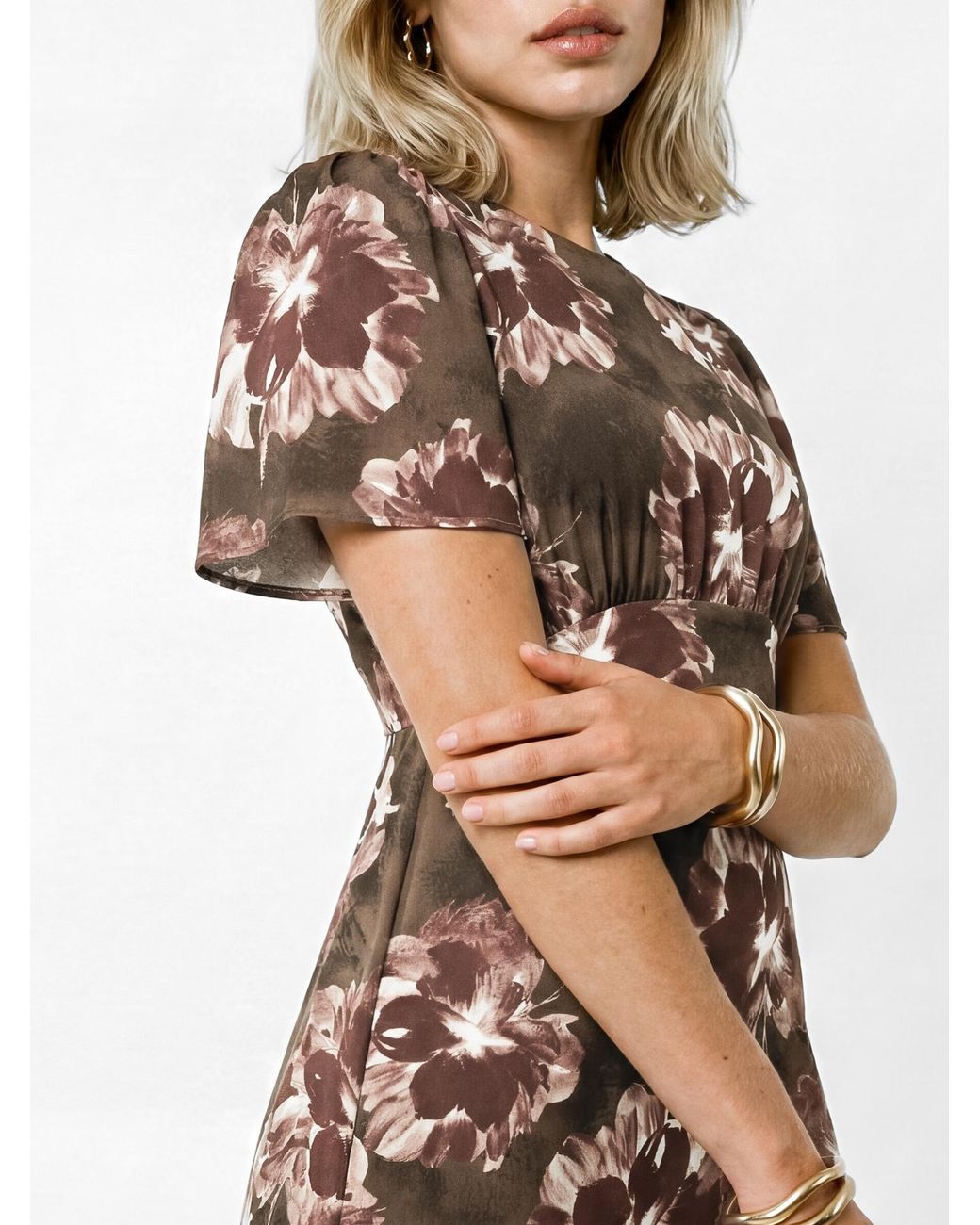 Lovedrobe White Floral Print Midaxi Dress