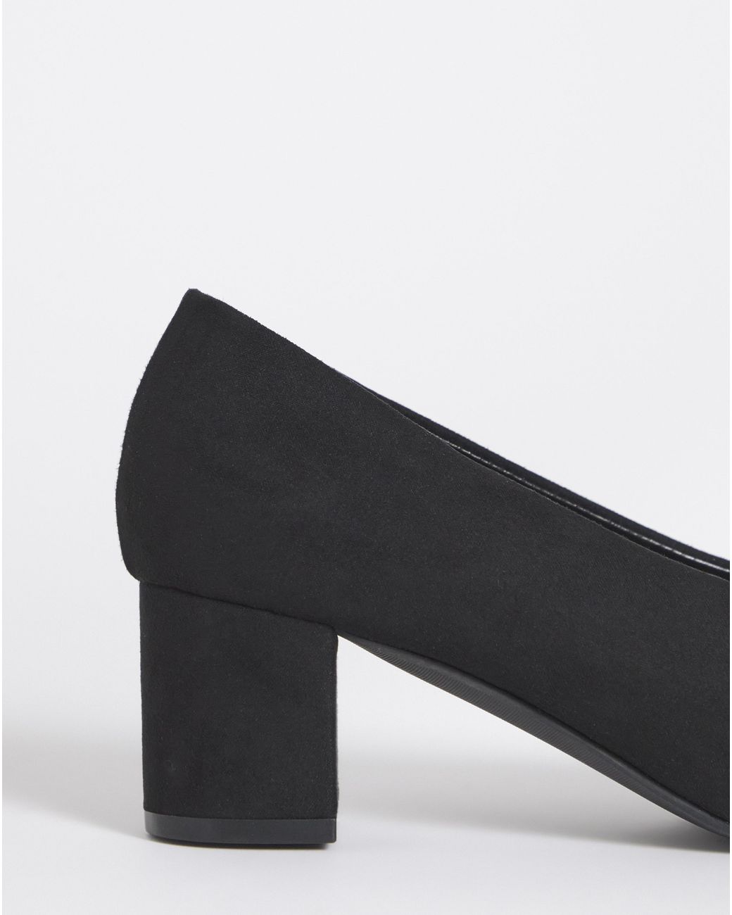 JD Williams Blue V Cut Heeled Court Shoes Wide