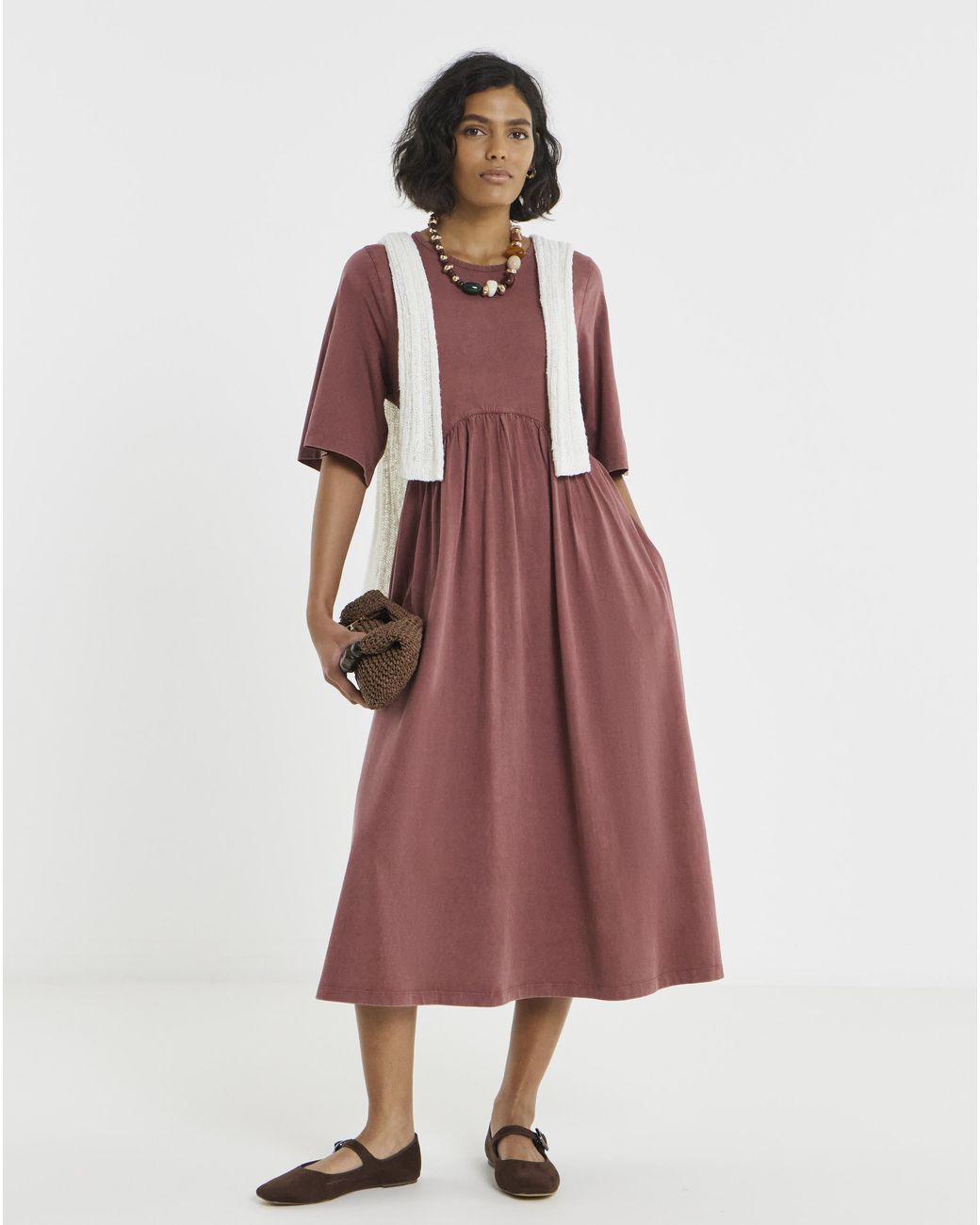 Simply Be Red Acid Wash Midi Dress