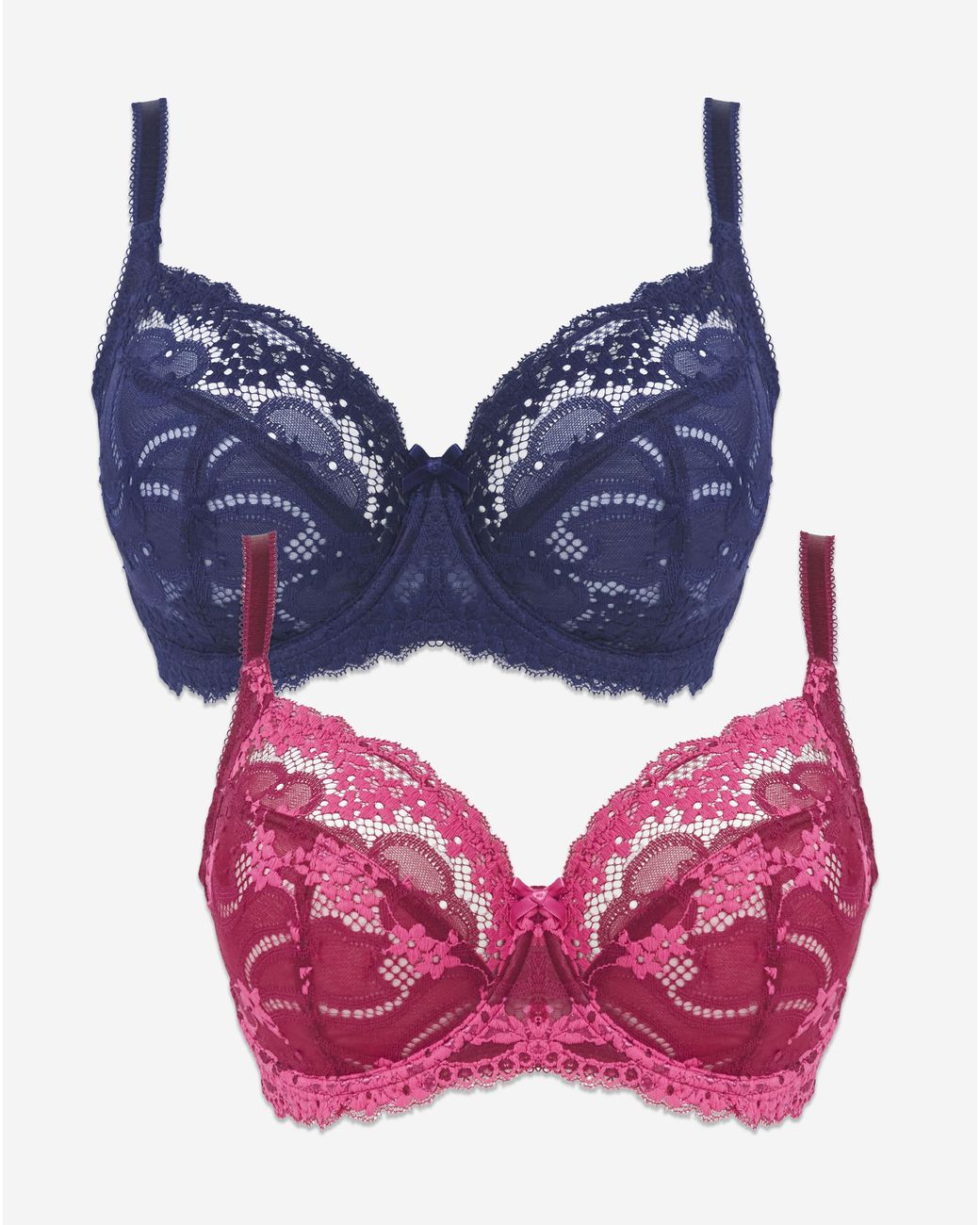 Pretty Secrets Red Grace Lace 2 Pack Full Cup Bra