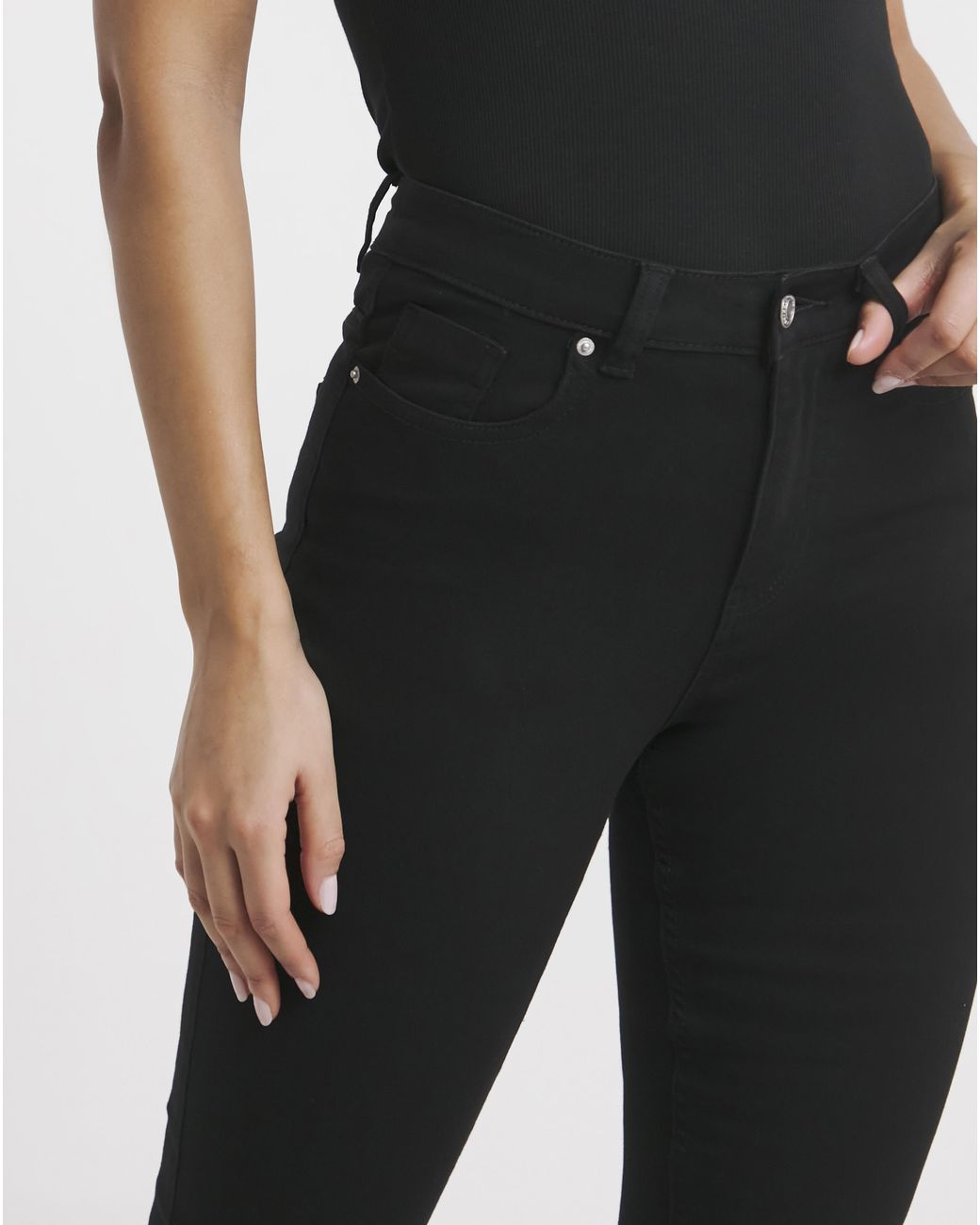 Simply Be Blue Flared Highwaist Super Stretch