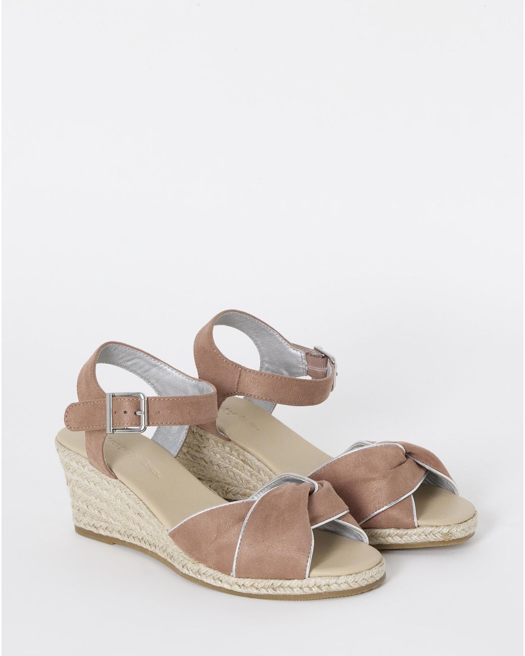 Simply Be Pink Twist Espadrille Sandals Extra Wide