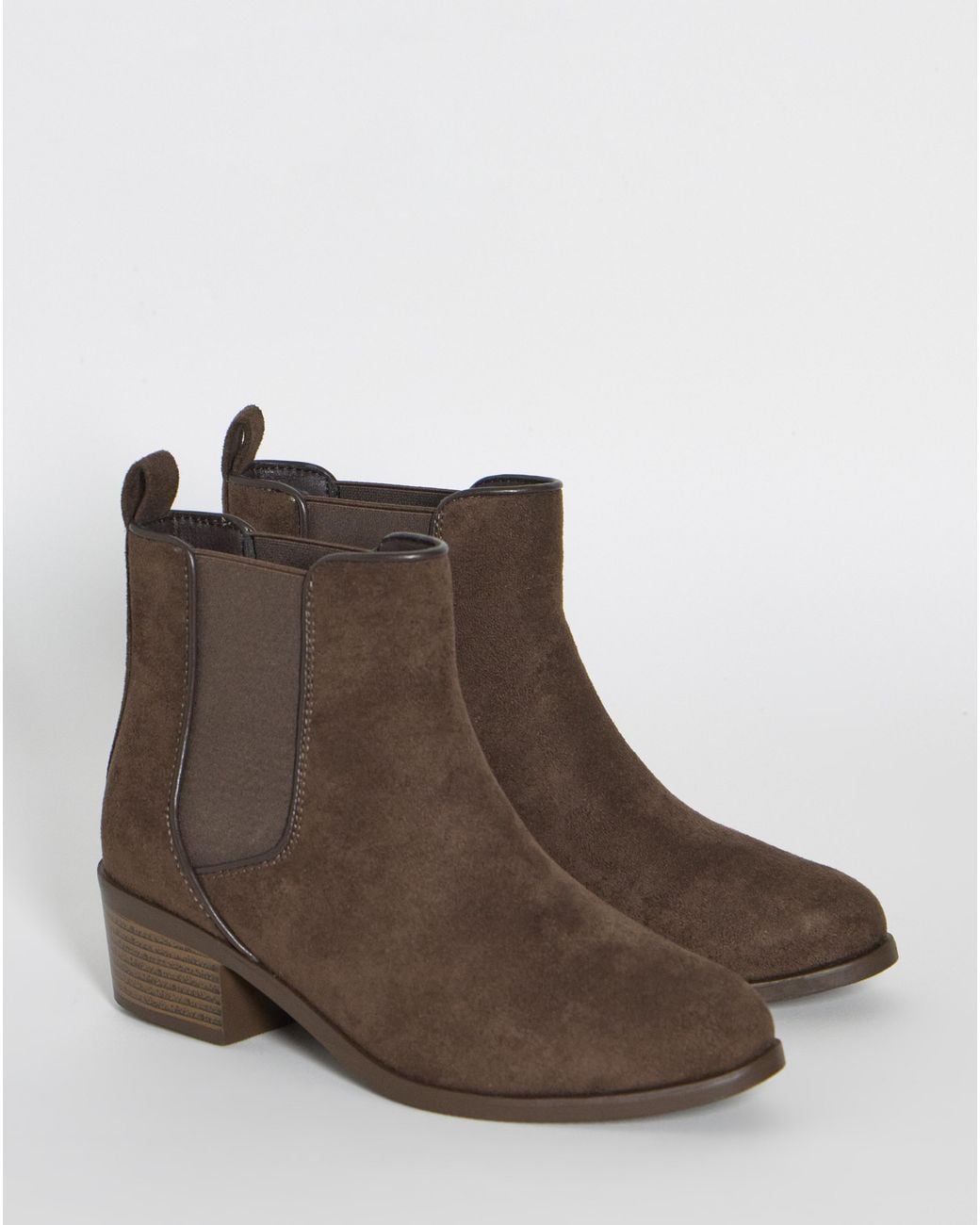 JD Williams Gray Chelsea Block Heel Ankle Boot Wide