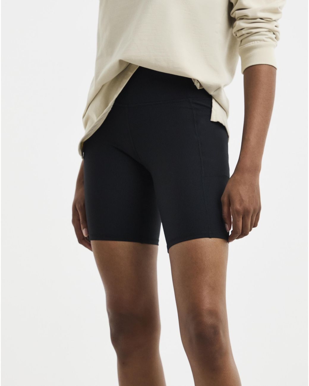 Skechers Black Go Flex Rib 8 Bike Shorts