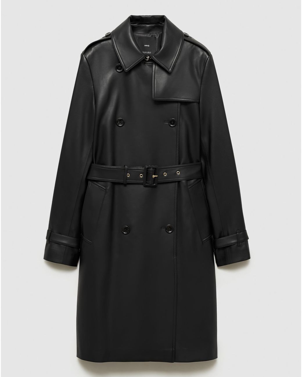 Mango Black Trenchcoat Polanapu