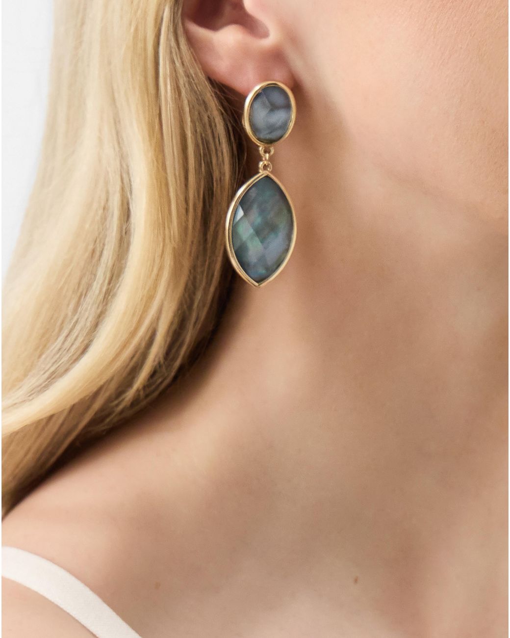 Accessorize Blue Resin Stone Drop Earrings