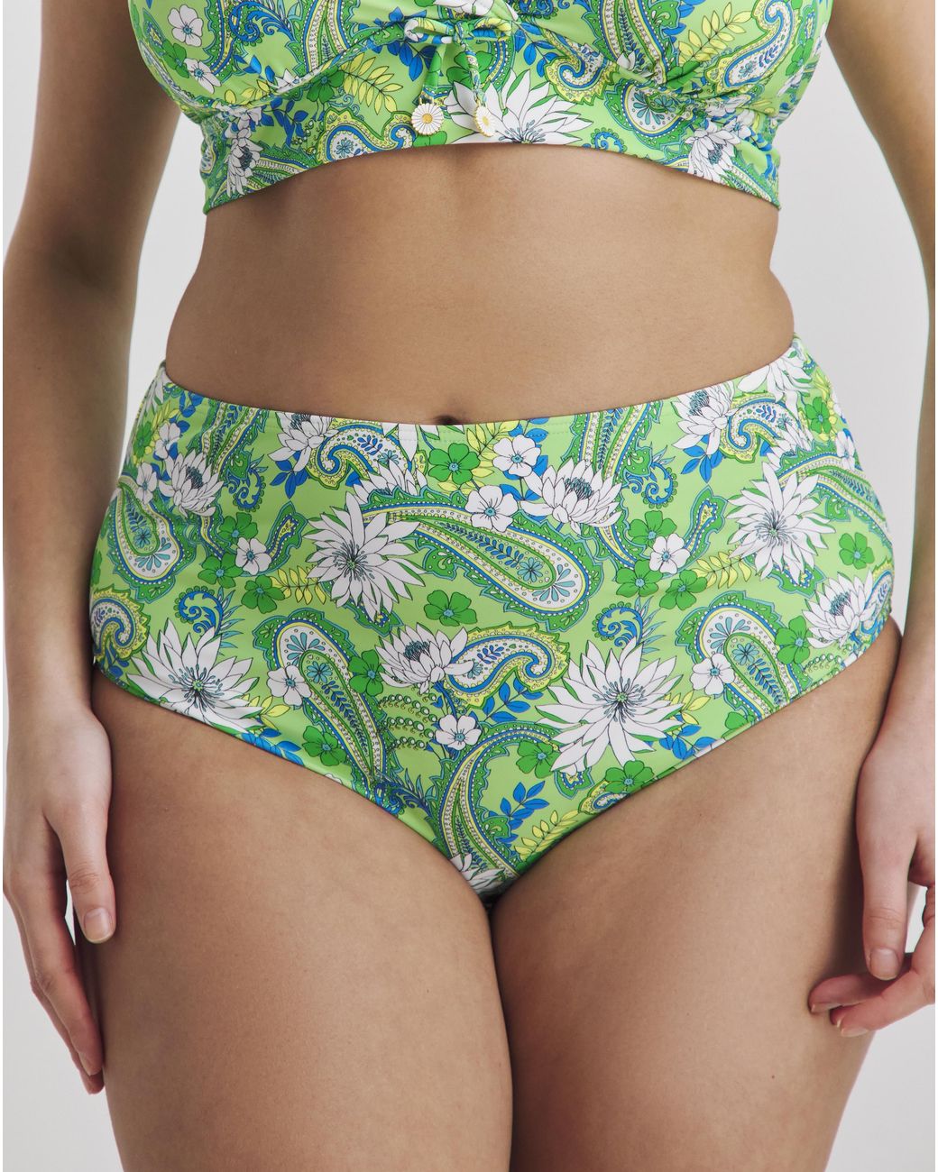 Joe Browns Green Paisley Print Bikini Bottoms