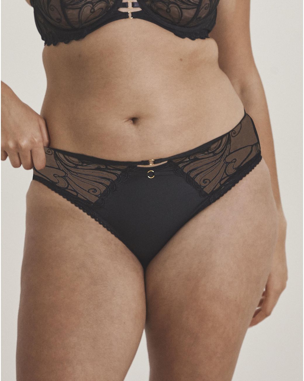 Pretty Secrets Black Full Briefs