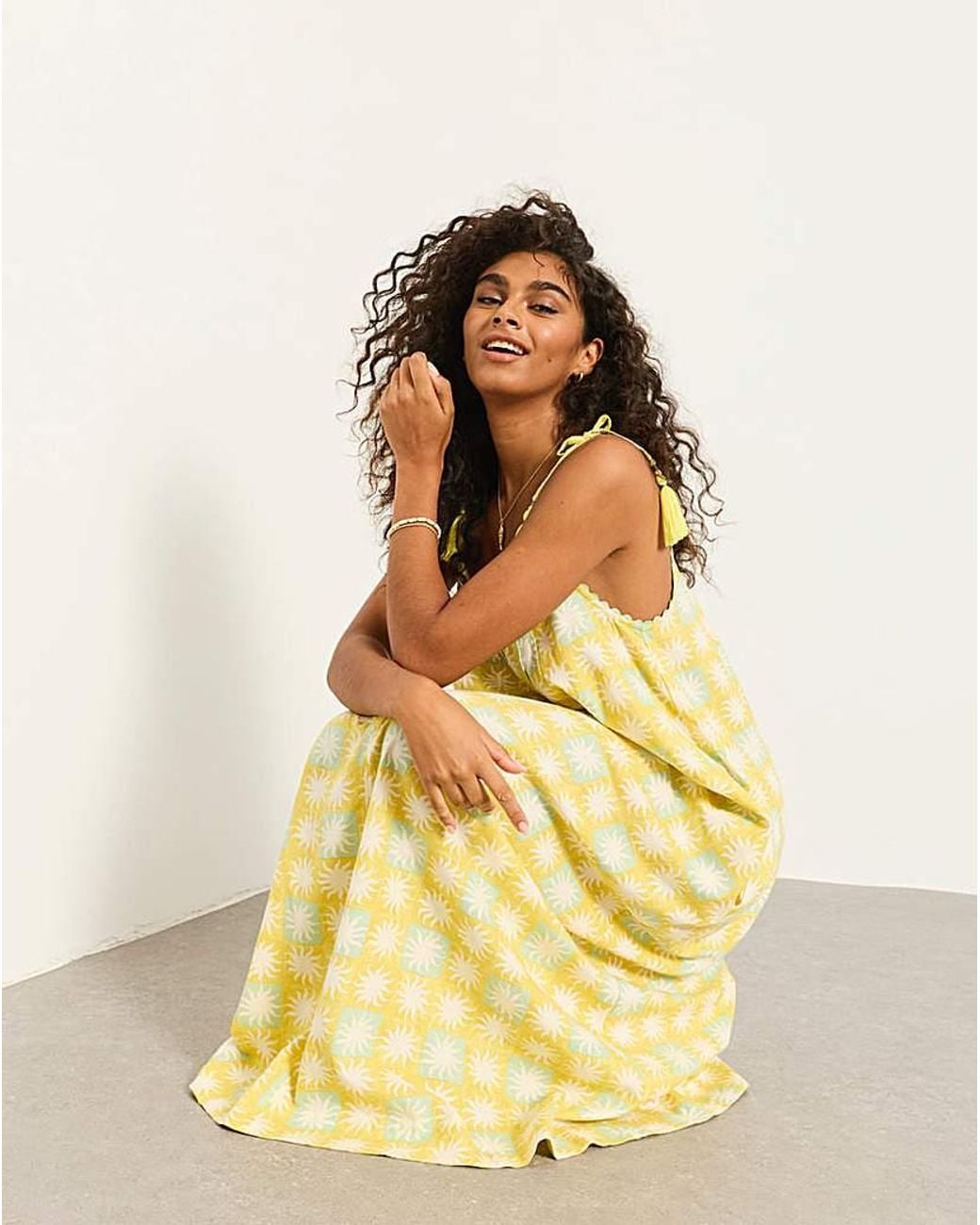 FatFace Metallic Bea Sun Maxi Dress