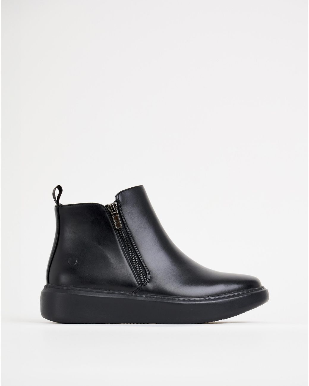 Heavenly Feet Black Senta Boot Wide Fit