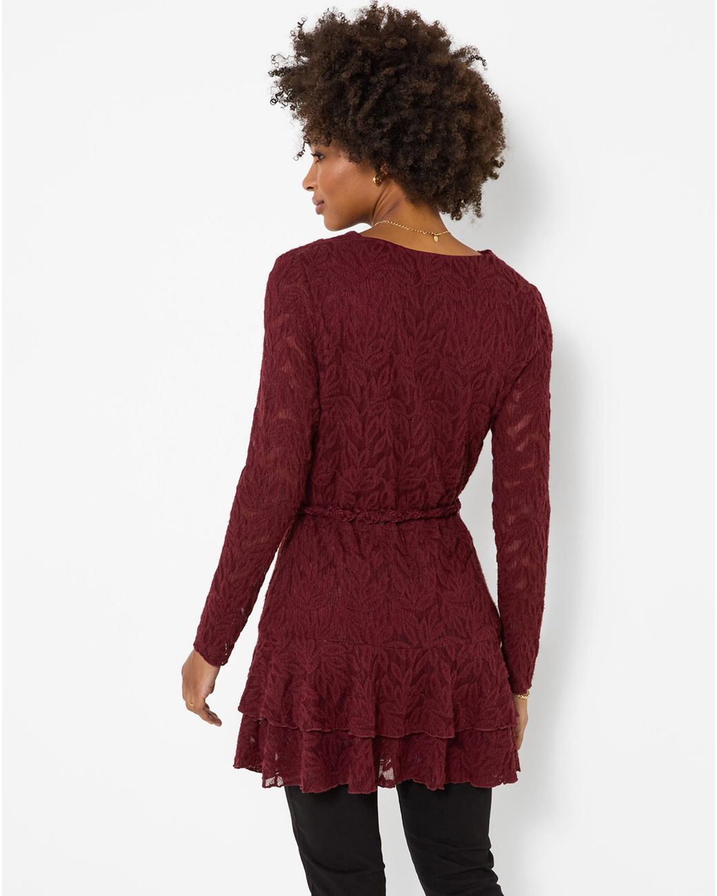 Joe Browns Red Belted Lace Tunic Top