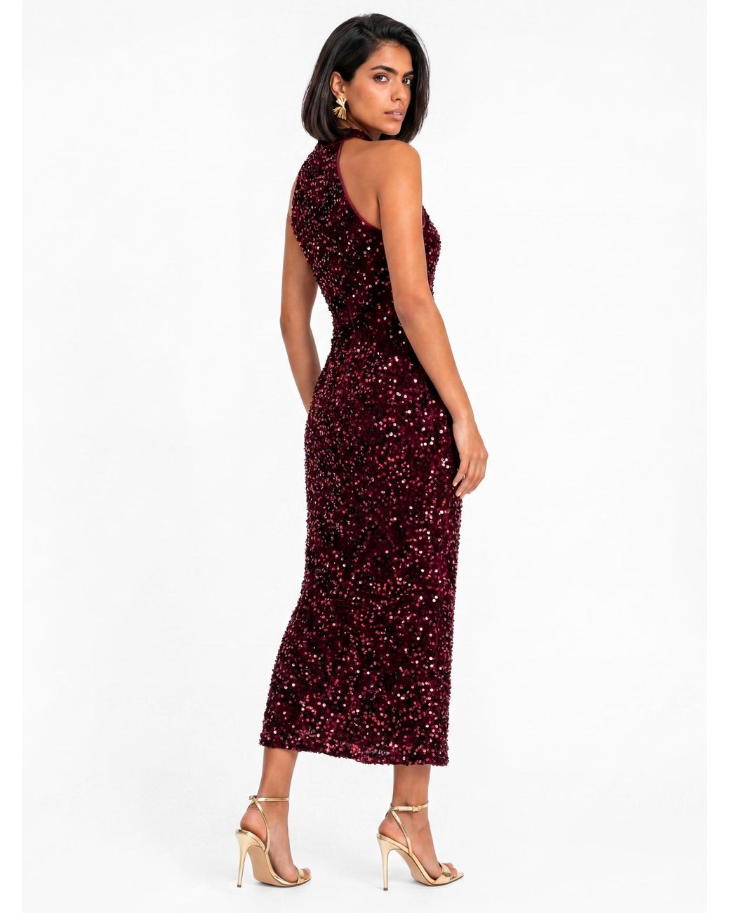 Maya Deluxe Red Sequin Dress