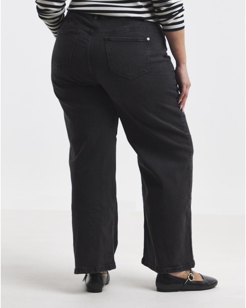 Simply Be White Sbe 99 1 Slouchy Wide Jeans