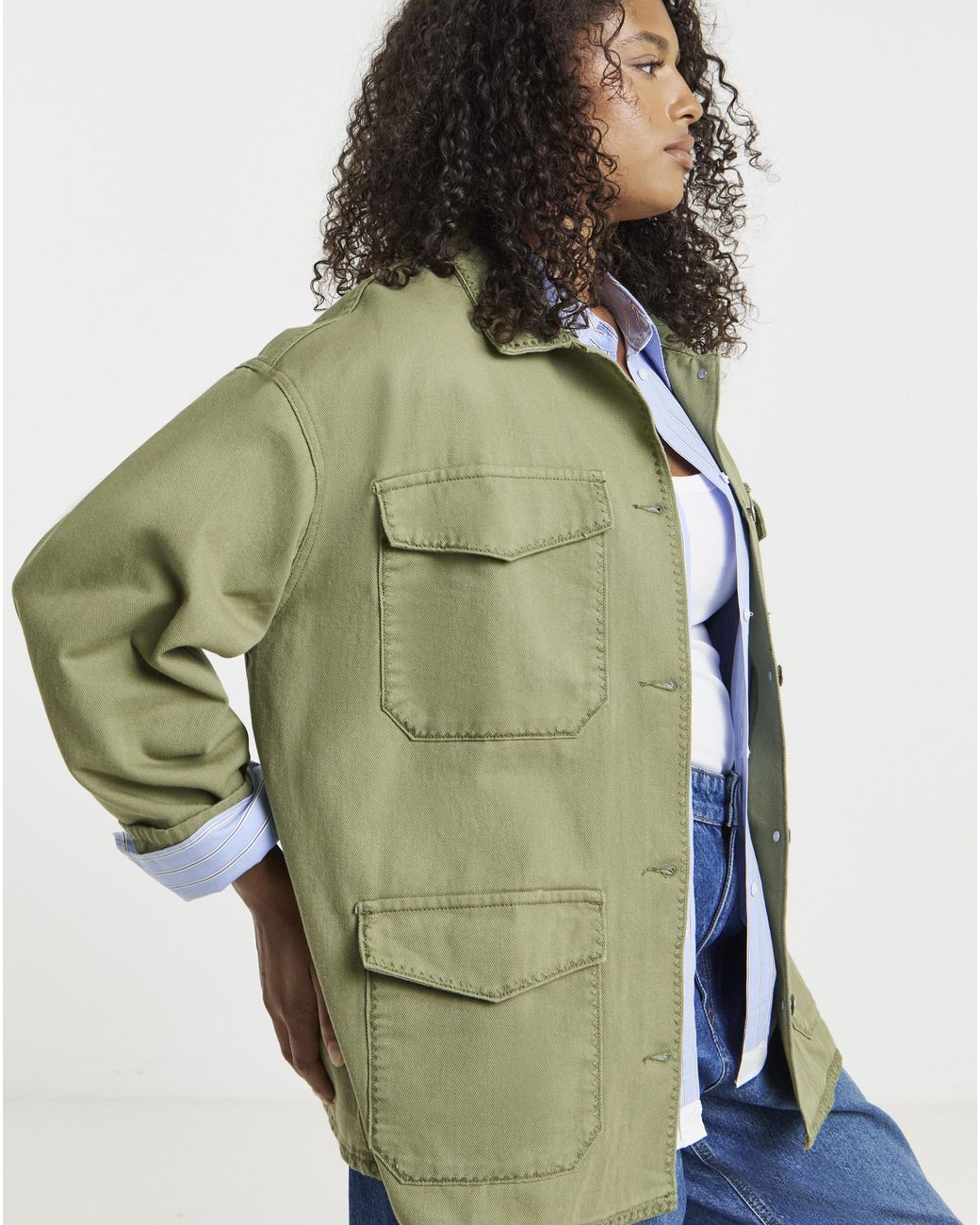 Simply Be Green Utility Jacket