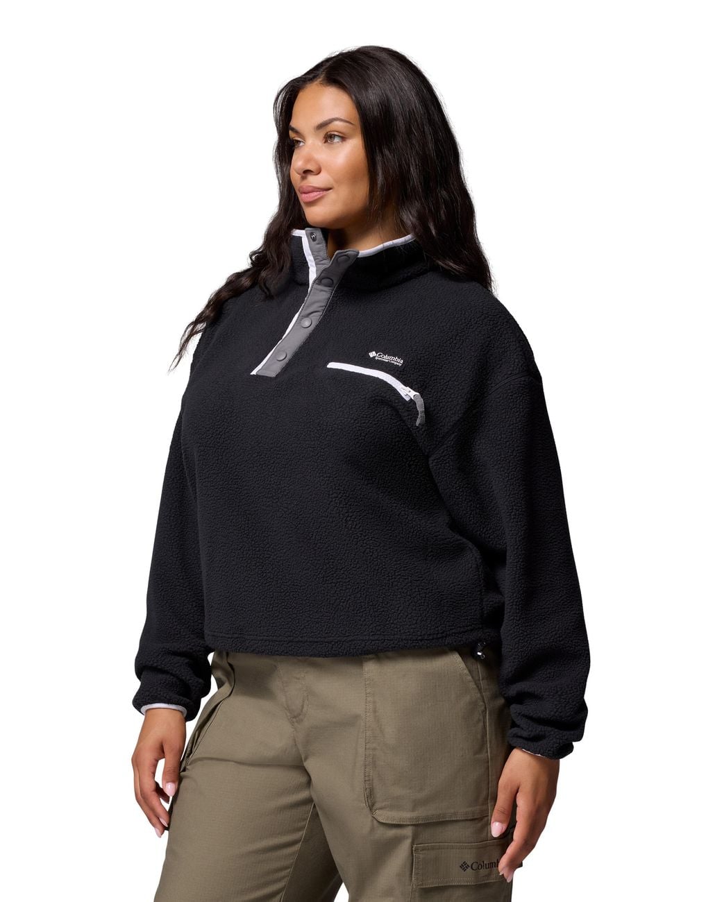 Columbia Black Columbia Helvetia Ii Cropped Fleece
