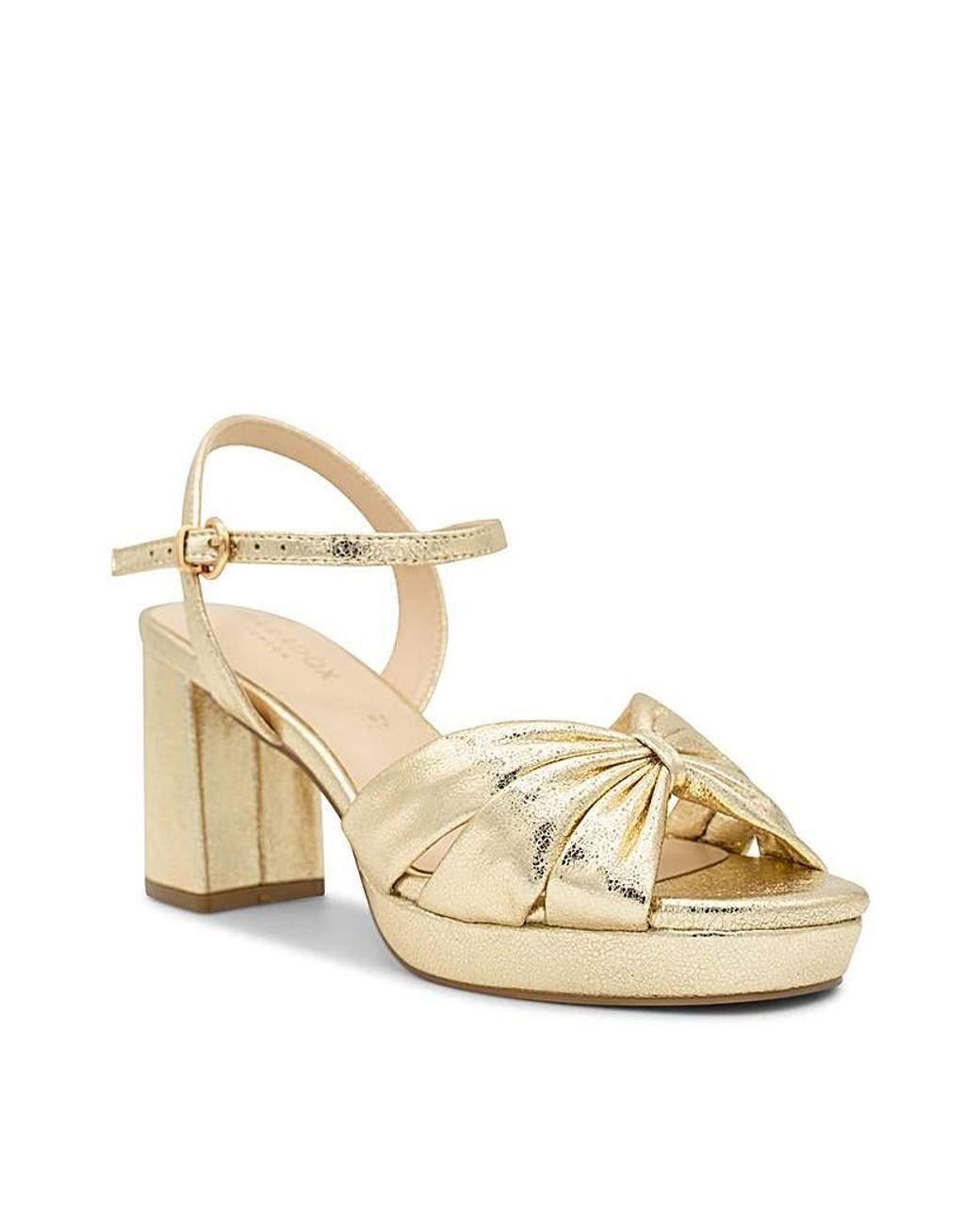 Paradox London Metallic Nerita Wide Fit Sandals