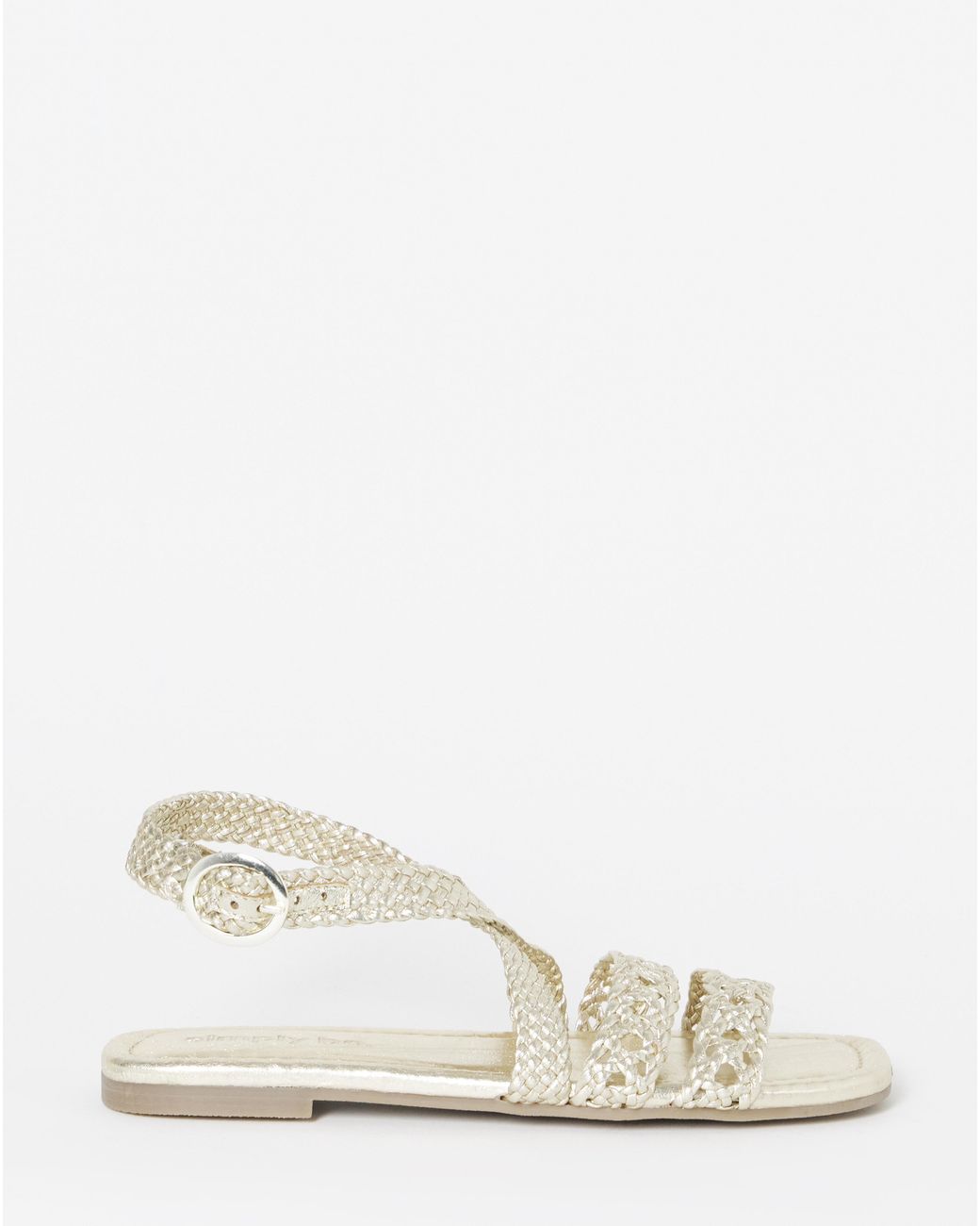 Simply Be Natural Woven Multi Strap Sandals Extra Wide Fit