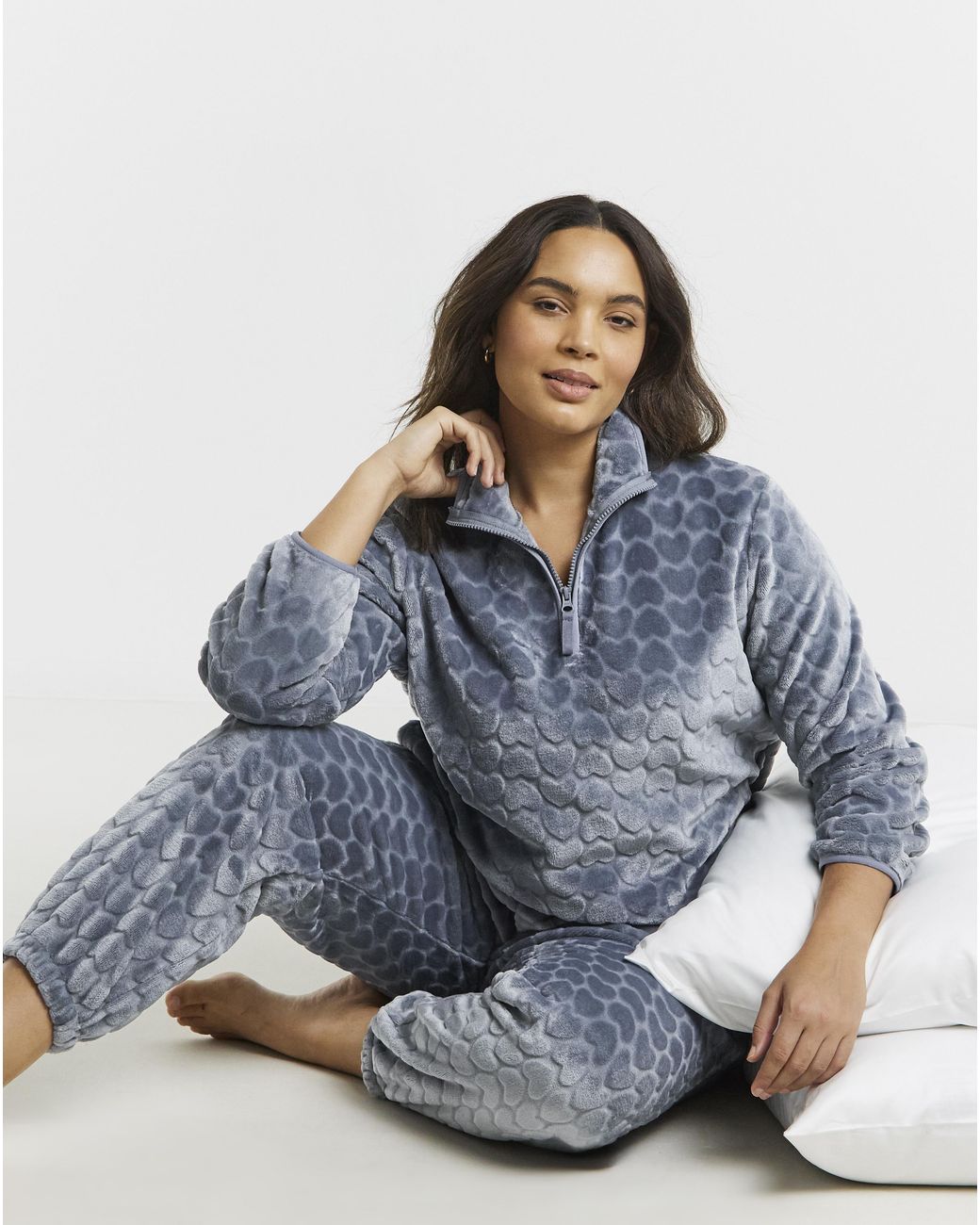 Pretty Secrets Blue 1/4 Zip Fleece Twosie