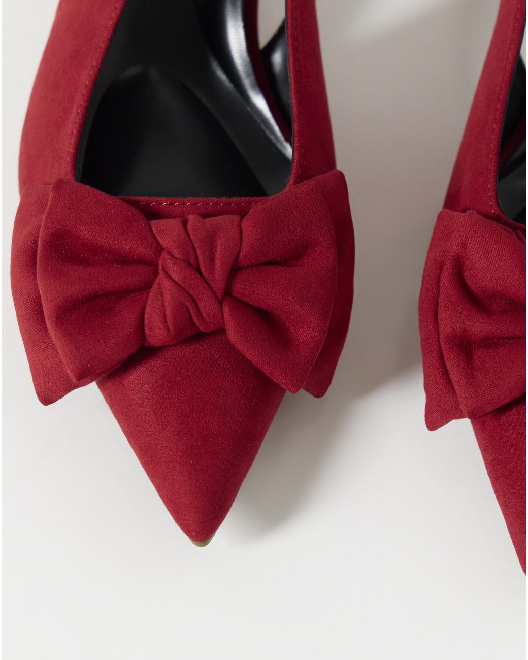 JD Williams Black Block Heel Slingback With Bow Ex Wide