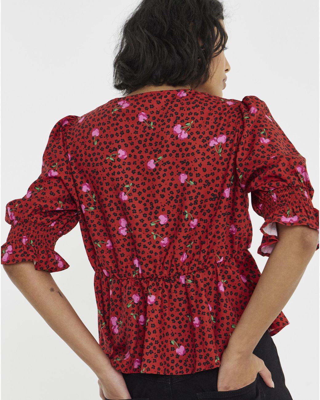 Simply Be Shirred Sleeve Tea Blouse