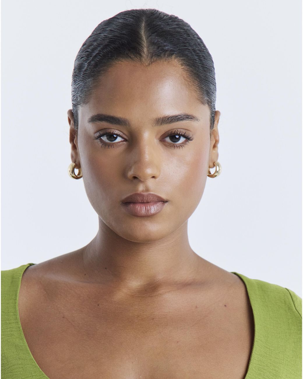 Simply Be Green Historic Detail Skater Dress