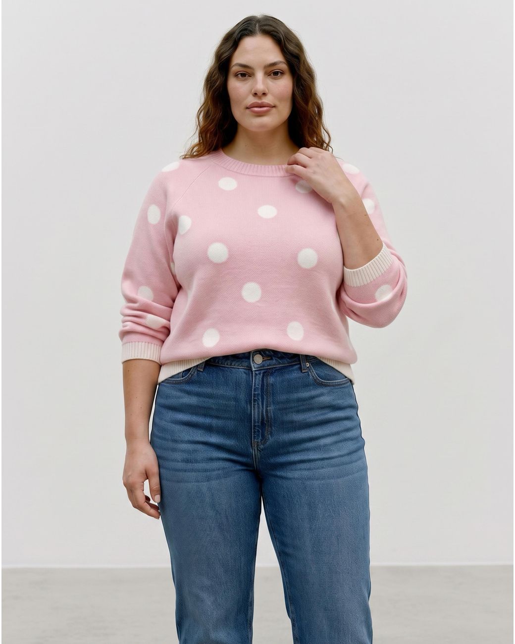 Vero Moda Pink Spot Knit Jumper