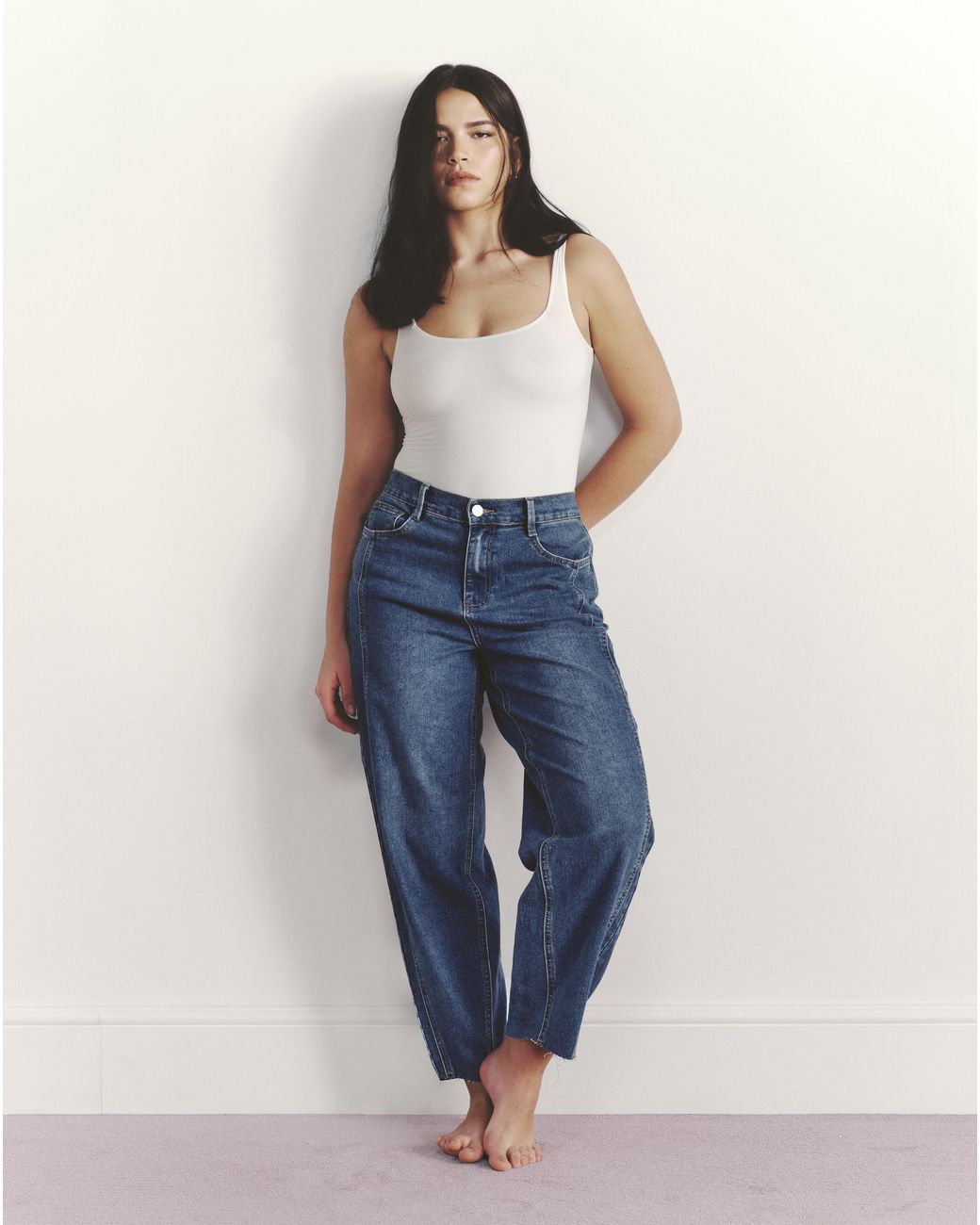 Simply Be Blue Tapered Leg Jean