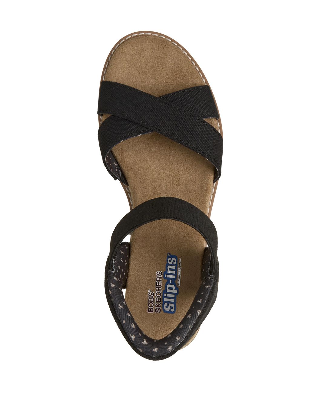 Skechers Black Bobs Kiss Standard Sandals