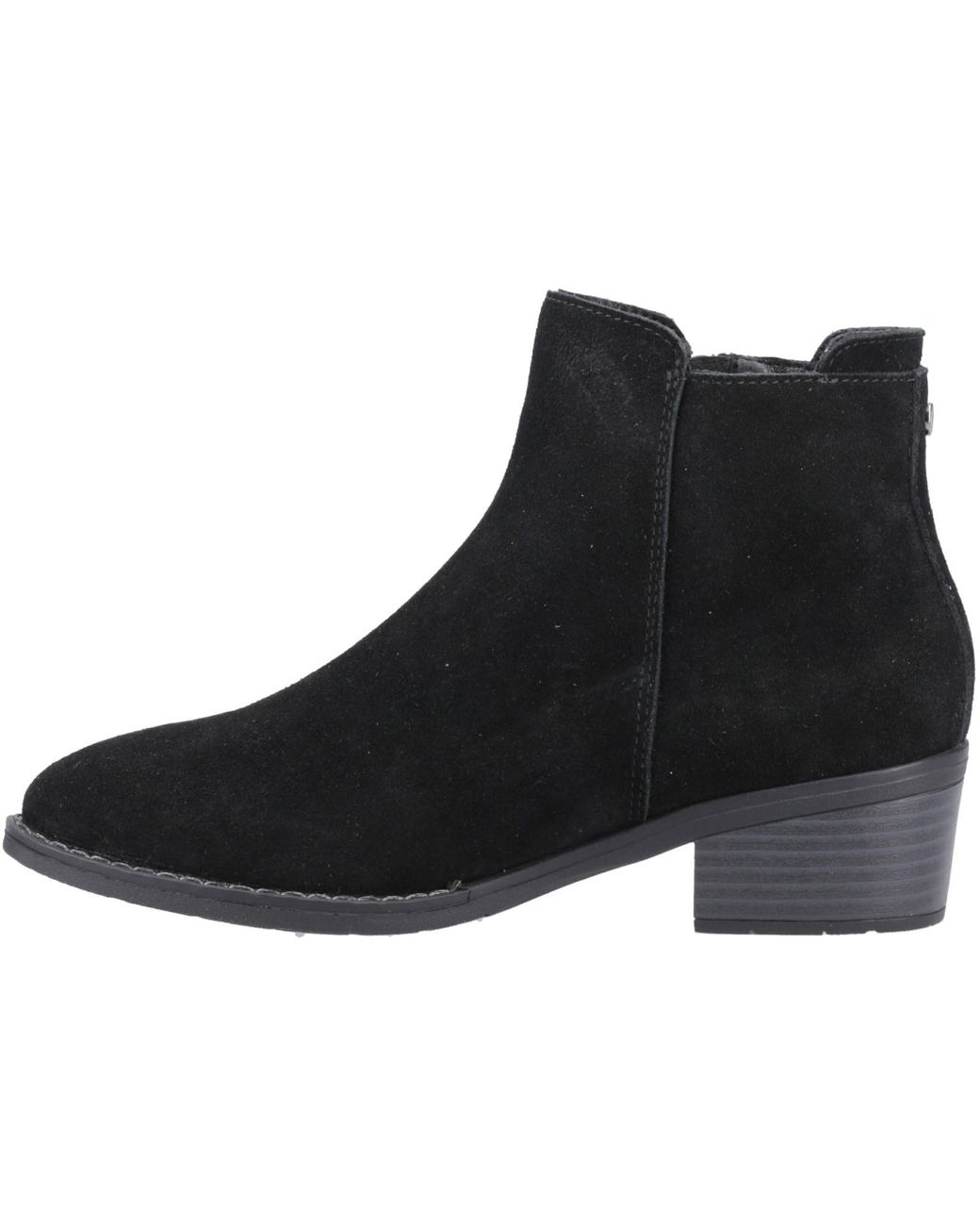 Hush Puppies Black Ingrid Zip Boot