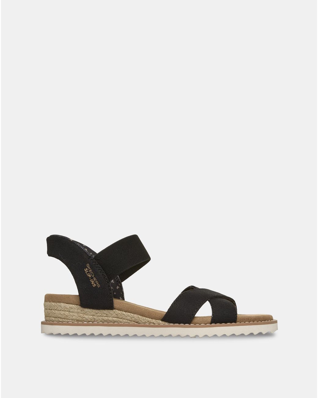 Skechers Black Bobs Kiss Standard Sandals