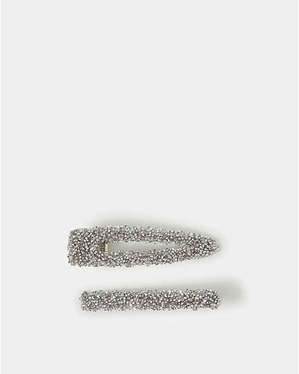 Accessorize White 2-Pack Encrusted Hair Clips