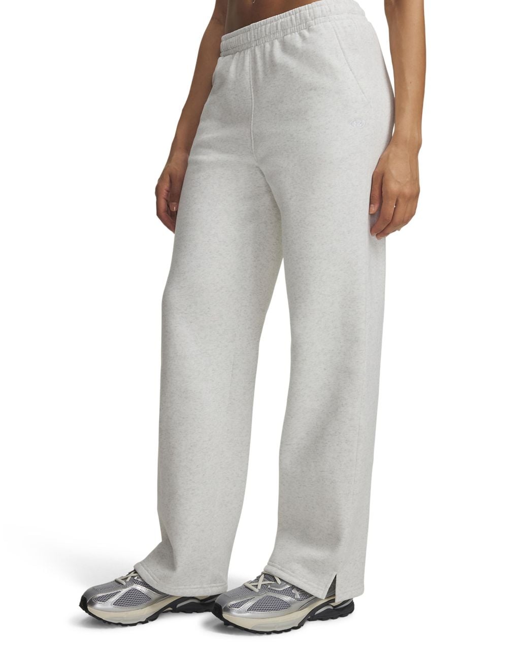 Under Armour White Rival Fleece Straight Pant