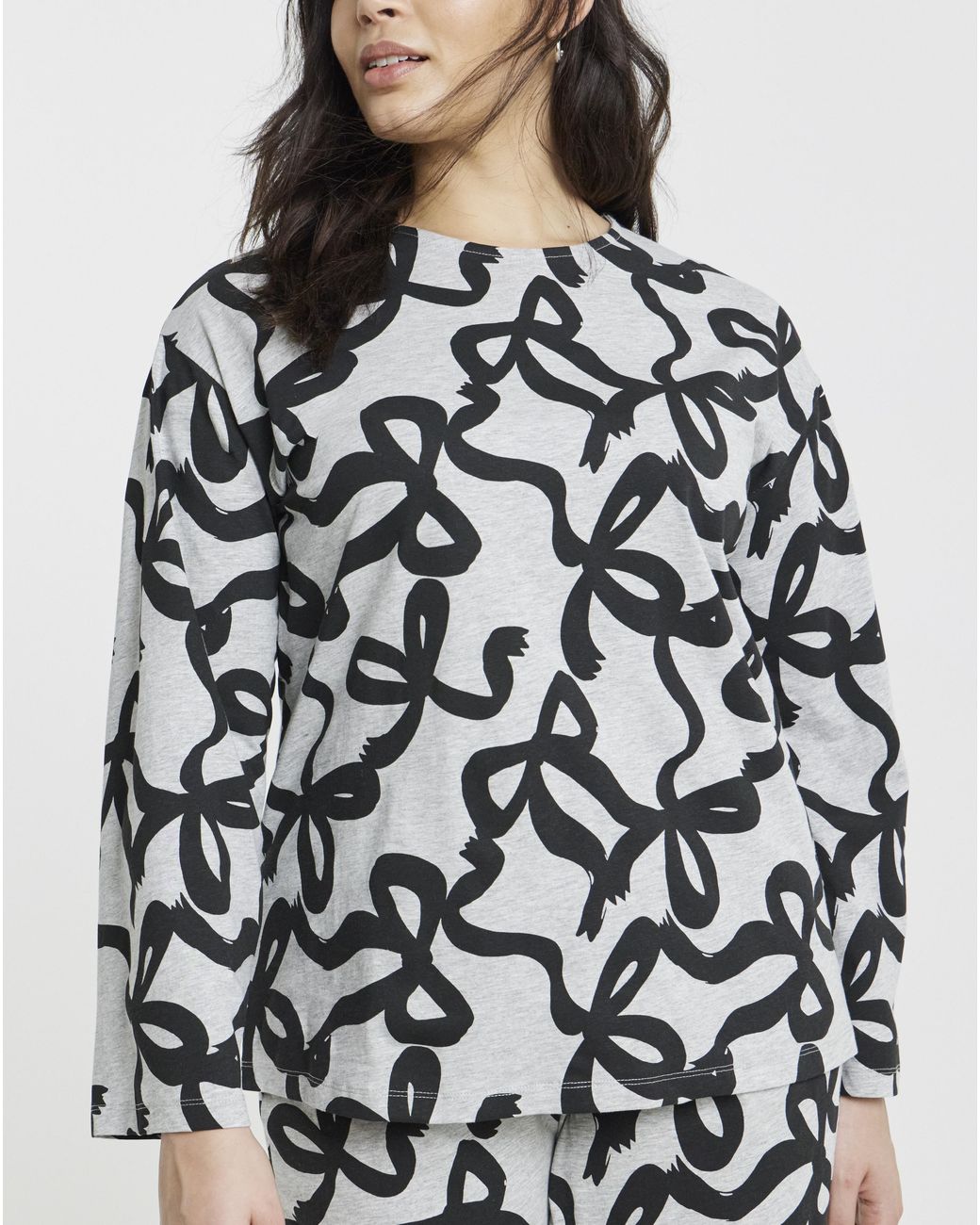 Pretty Secrets White Value Bow Print Pyjamas