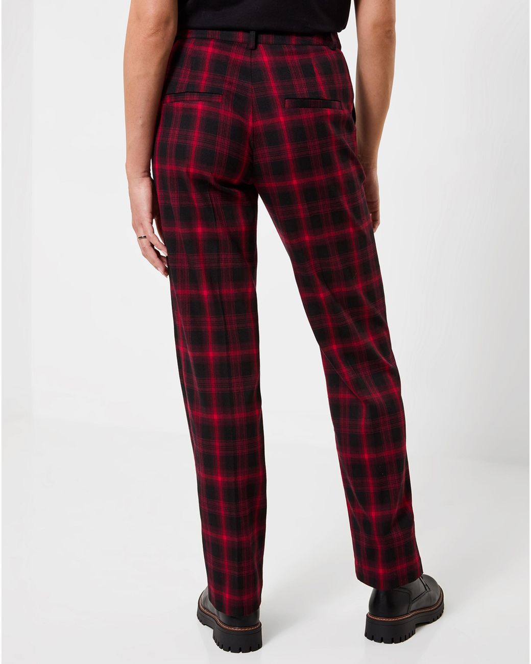 Joe Browns Red Checked Straight Leg Trouser