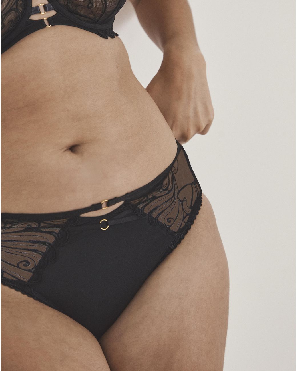 Pretty Secrets Black Full Briefs