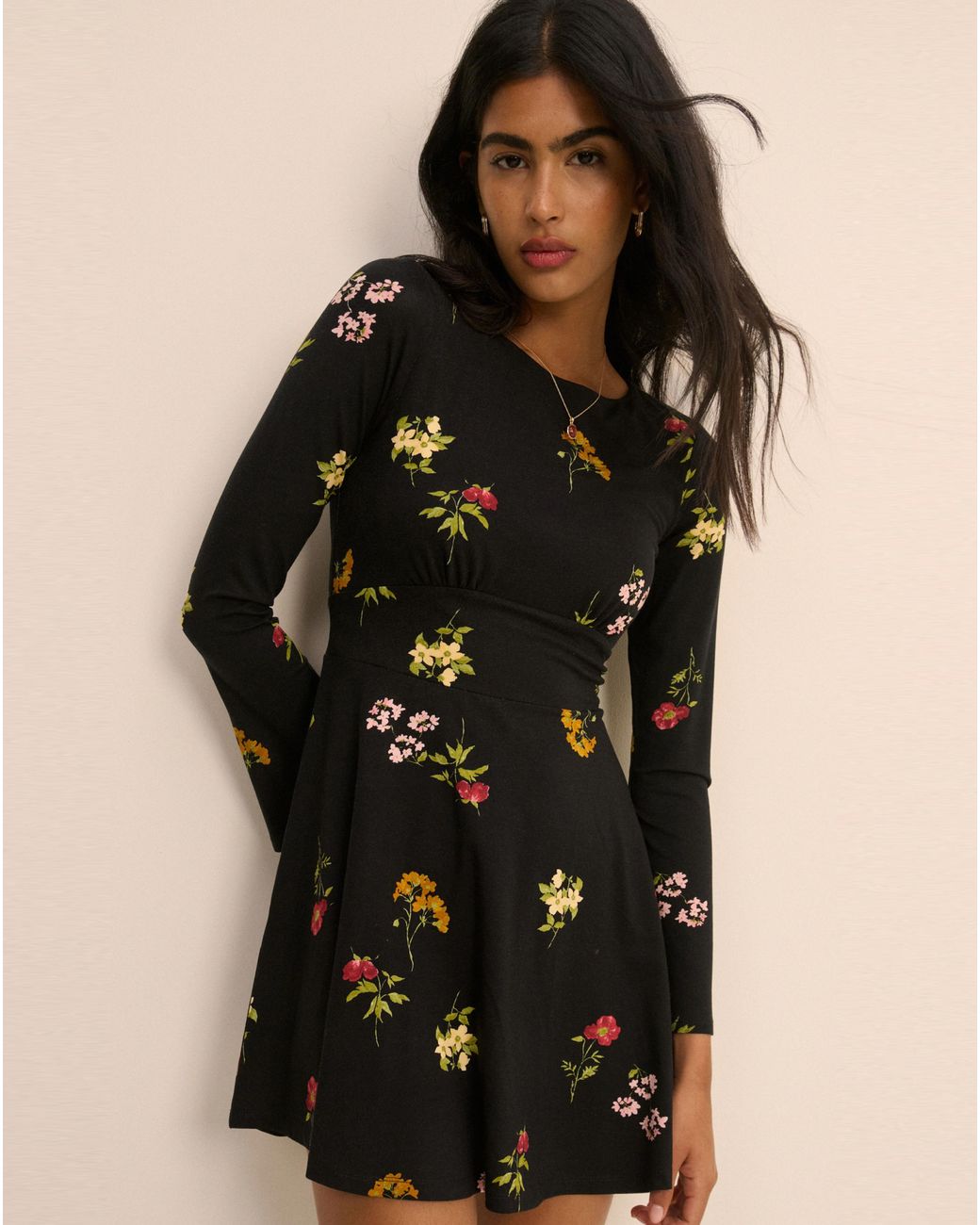 Nobody's Child Black Nobodys Child Ls Tate Mini Jersey Dress
