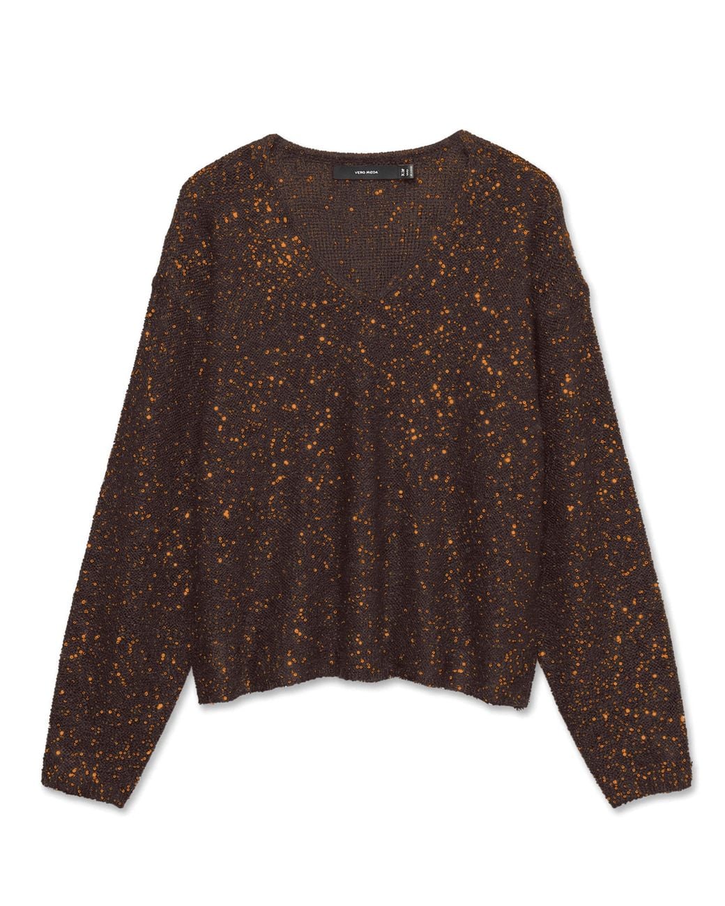 Vero Moda Brown Sequin Jumper
