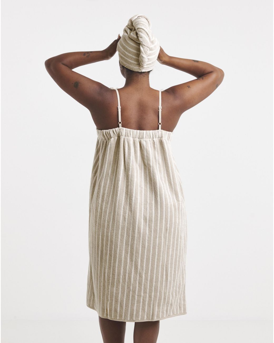 Pretty Secrets White Towelling Shower Wrap & Turban