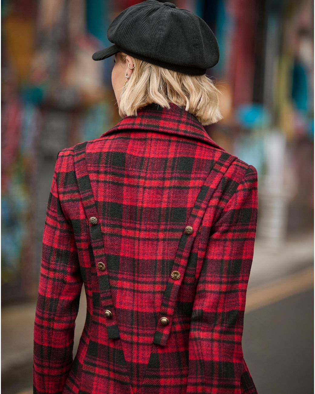 Joe Browns Red Autumn Days Check Coat