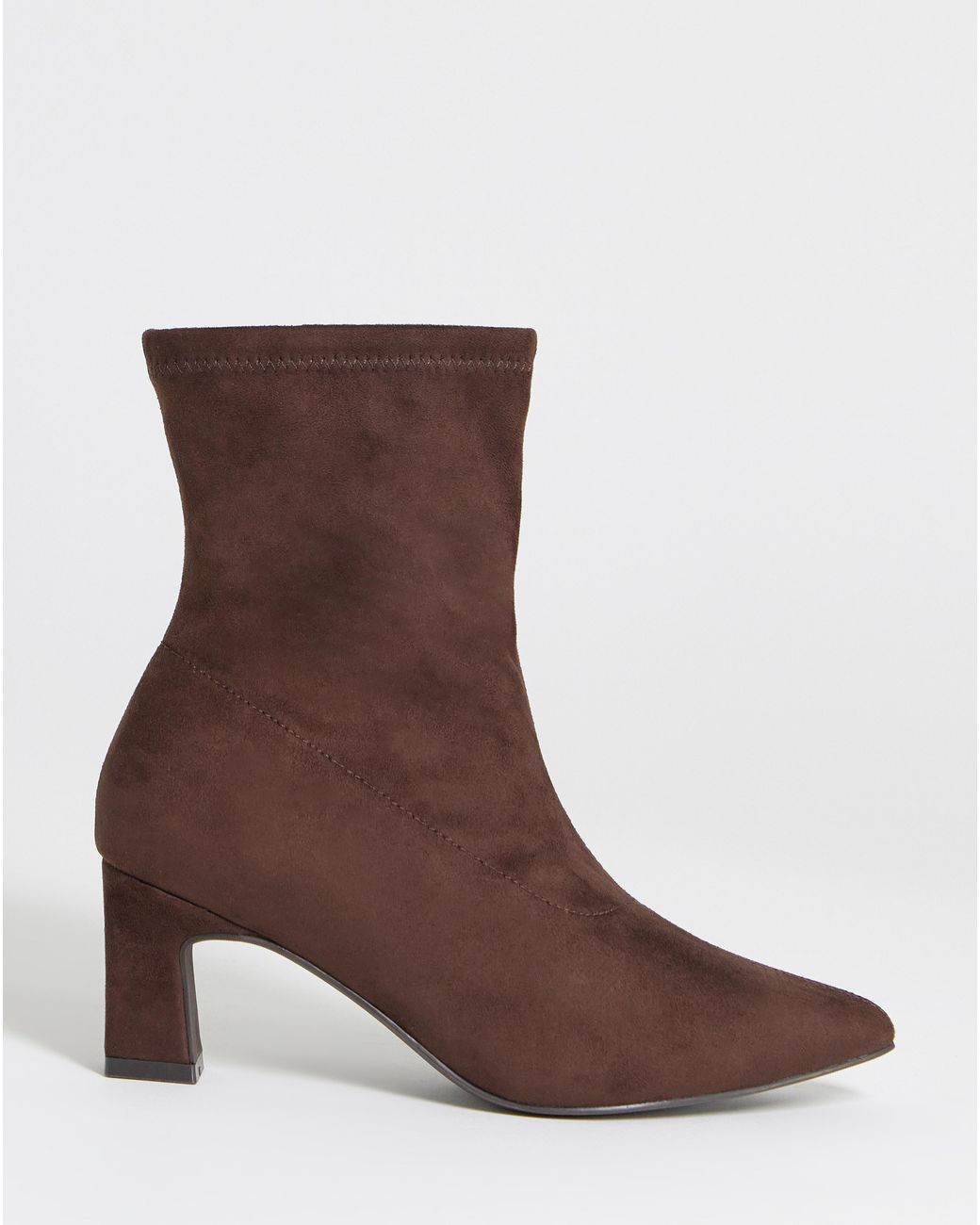 JD Williams Blue Pointed Toe Heeled Sock Boot E Fit