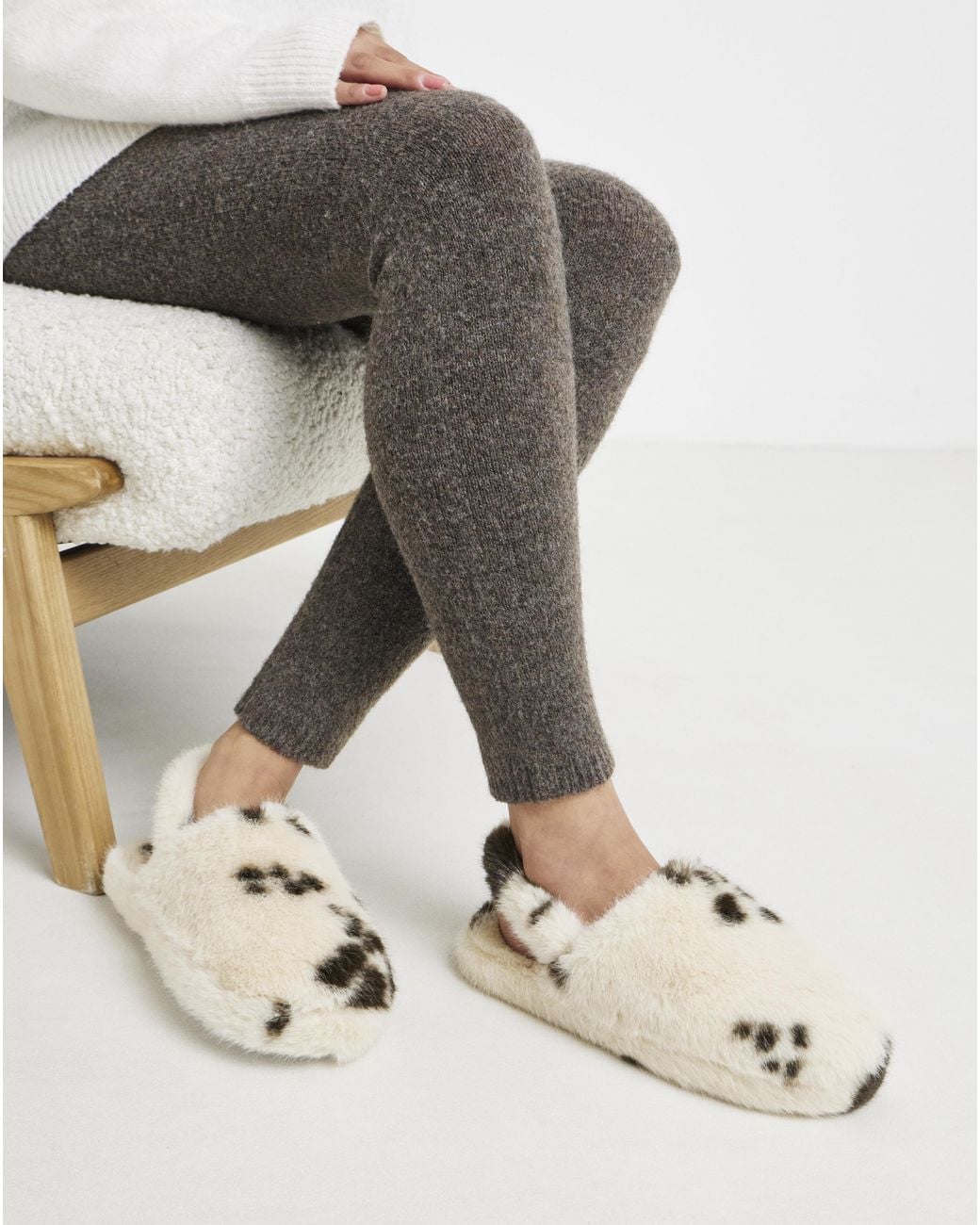 Simply Be Multicolor Fluffy Slingback Slipper Extra Wide