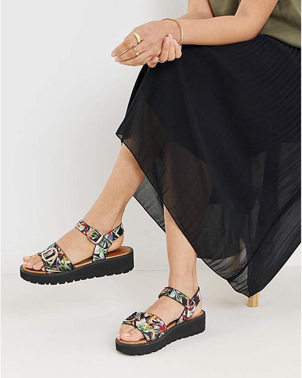 Heavenly Feet Black Sonja Wide Fit