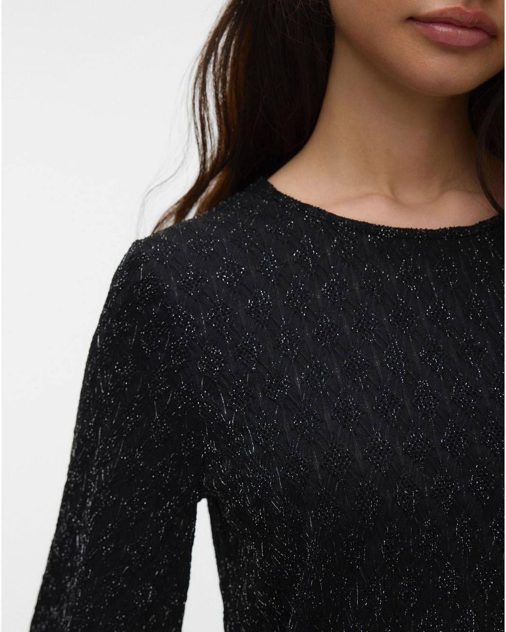 Vero Moda Black Kali O-Neck Jersey Top