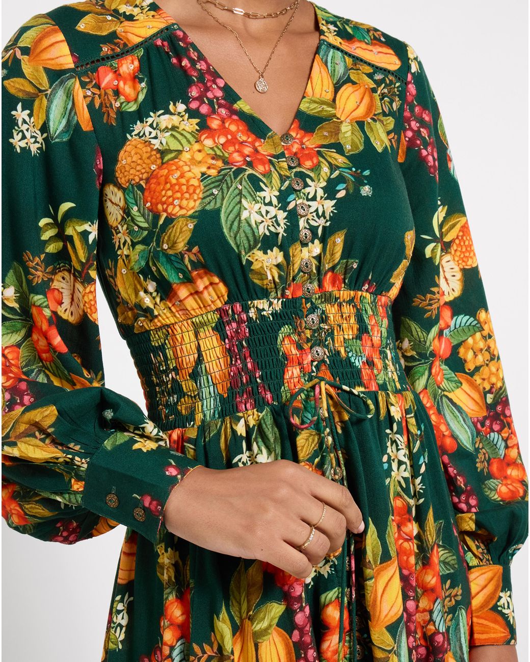 Joe Browns Green Petite Fruity Maxi Dress