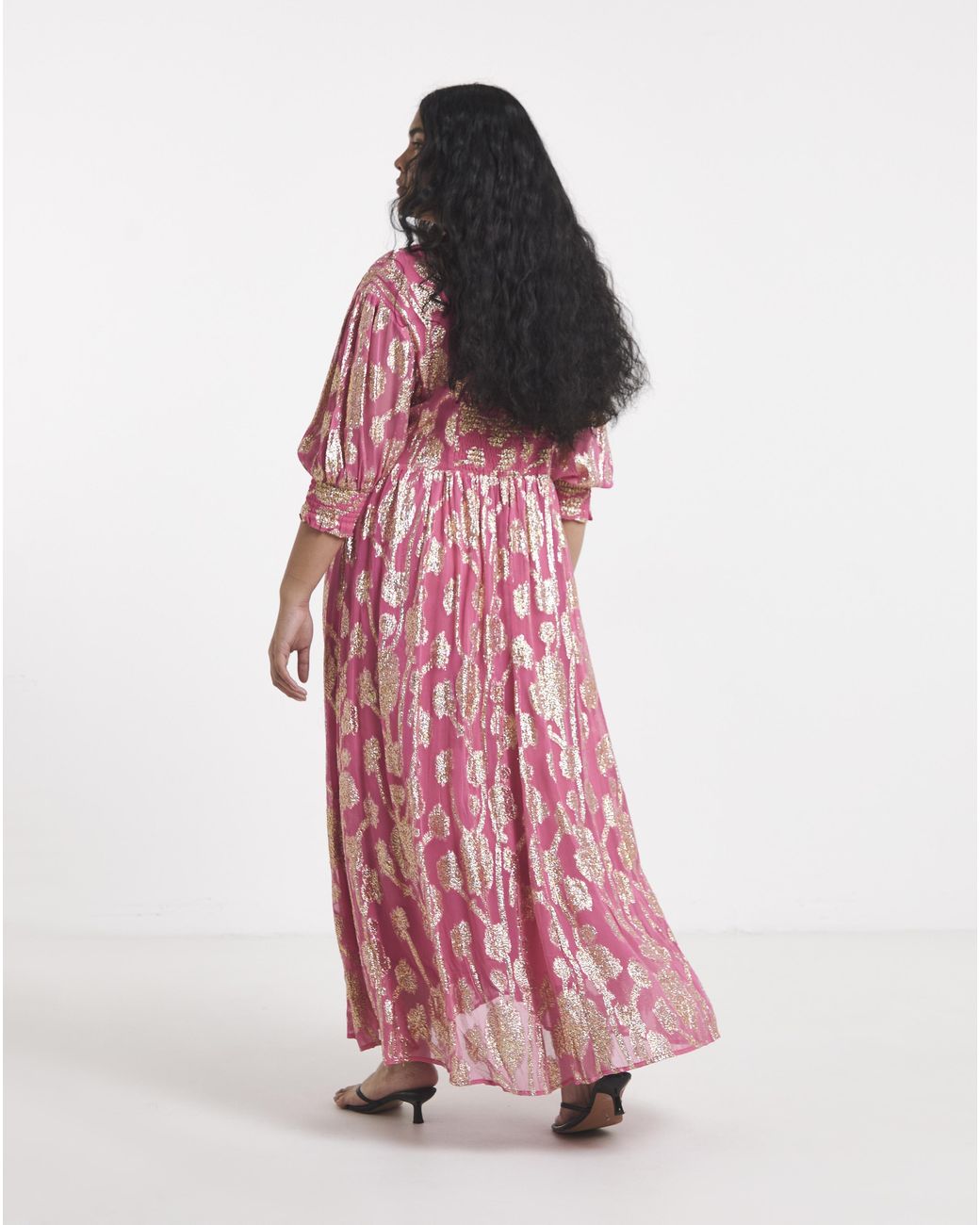 Simply Be Pink And Wrap Midi Dress