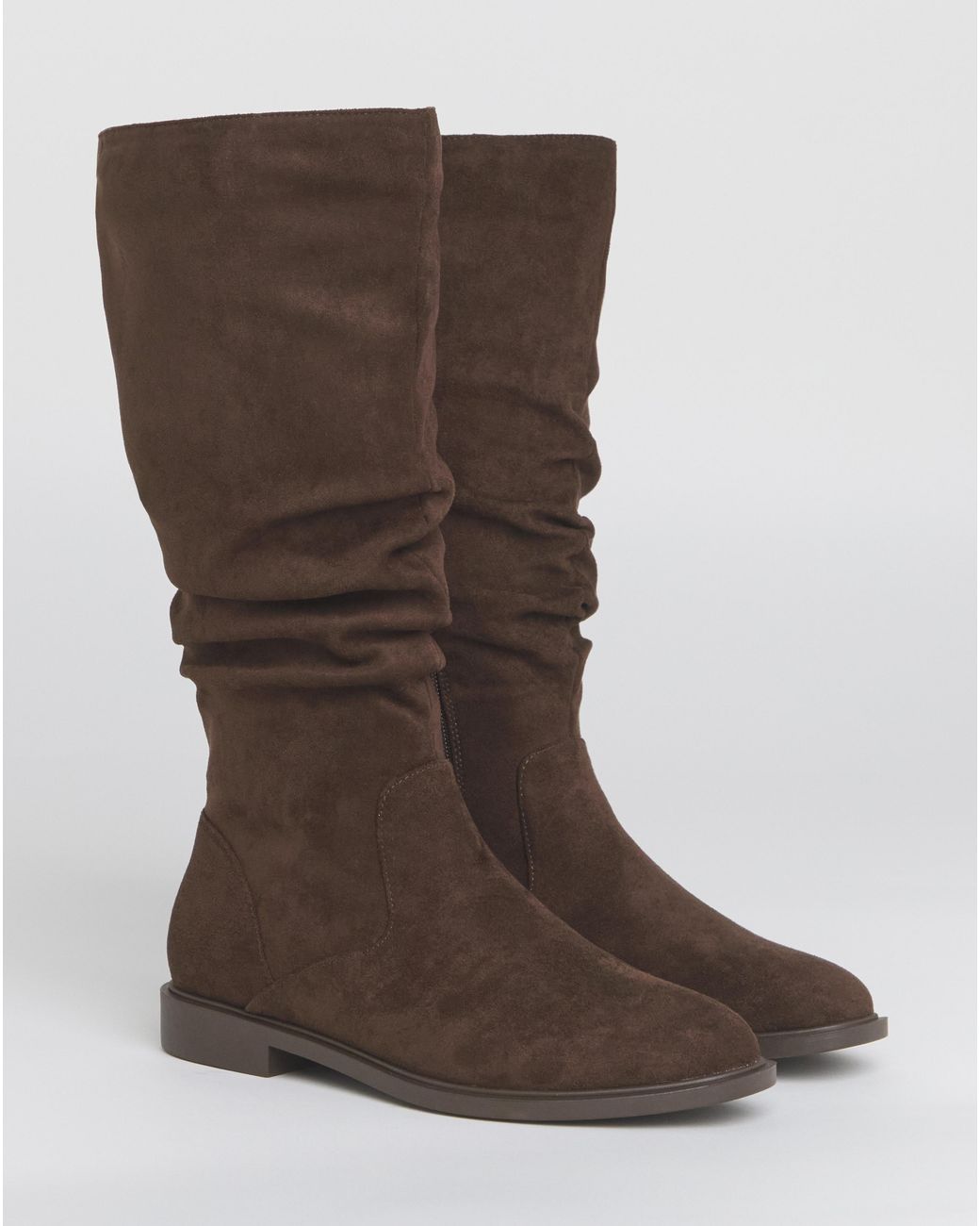 JD Williams Blue Knee High Ruched Boot E Std