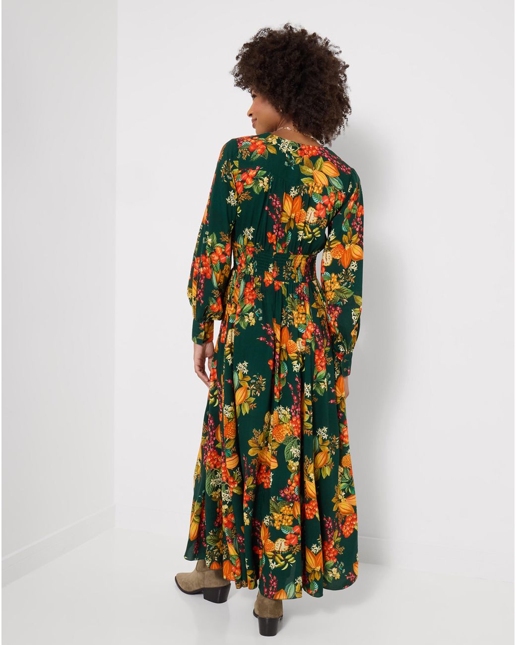 Joe Browns Green Petite Fruity Maxi Dress