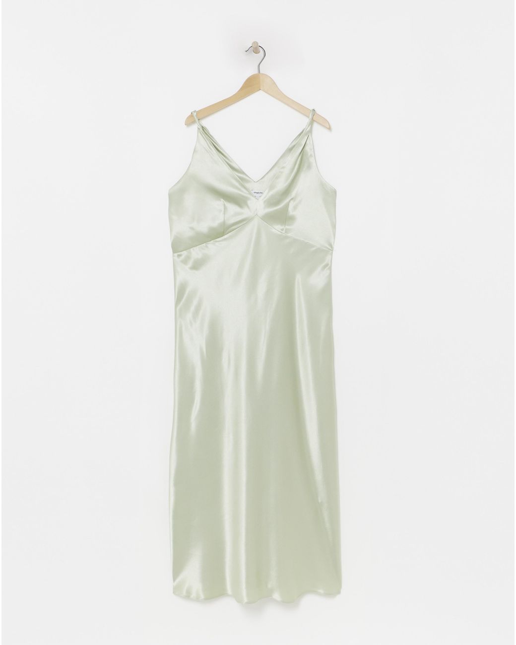 Simply Be Green Satin Cami Slip Dress