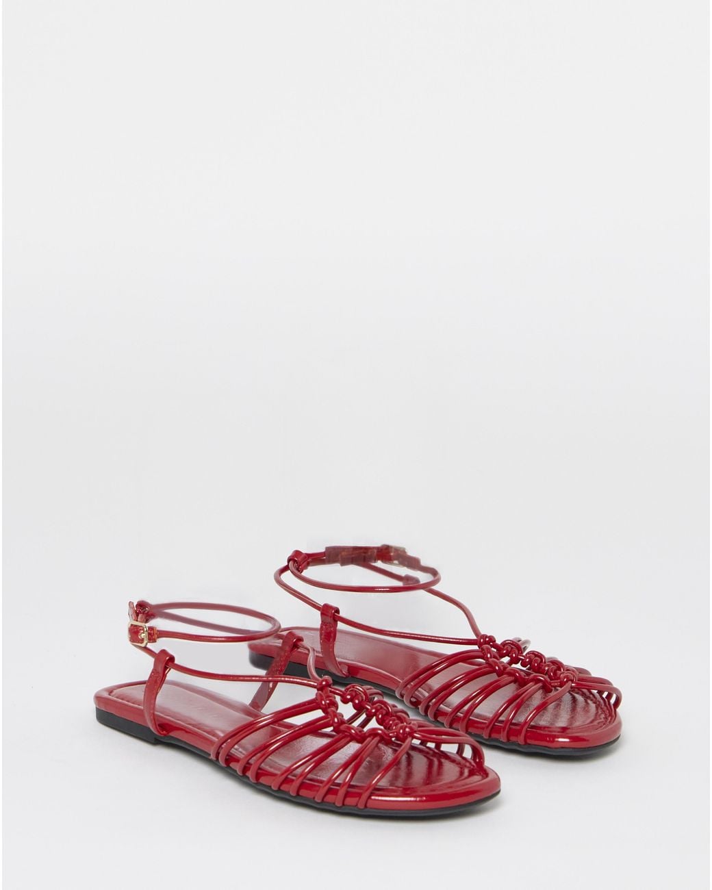 Simply Be White Tubular Woven Sandals Wide